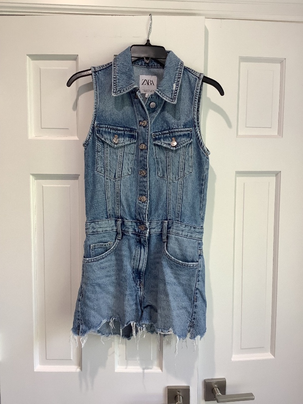 Zara Denim Romper, XS